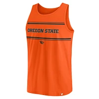 Men's Fanatics Orange Oregon State Beavers Stripe Block Tank Top