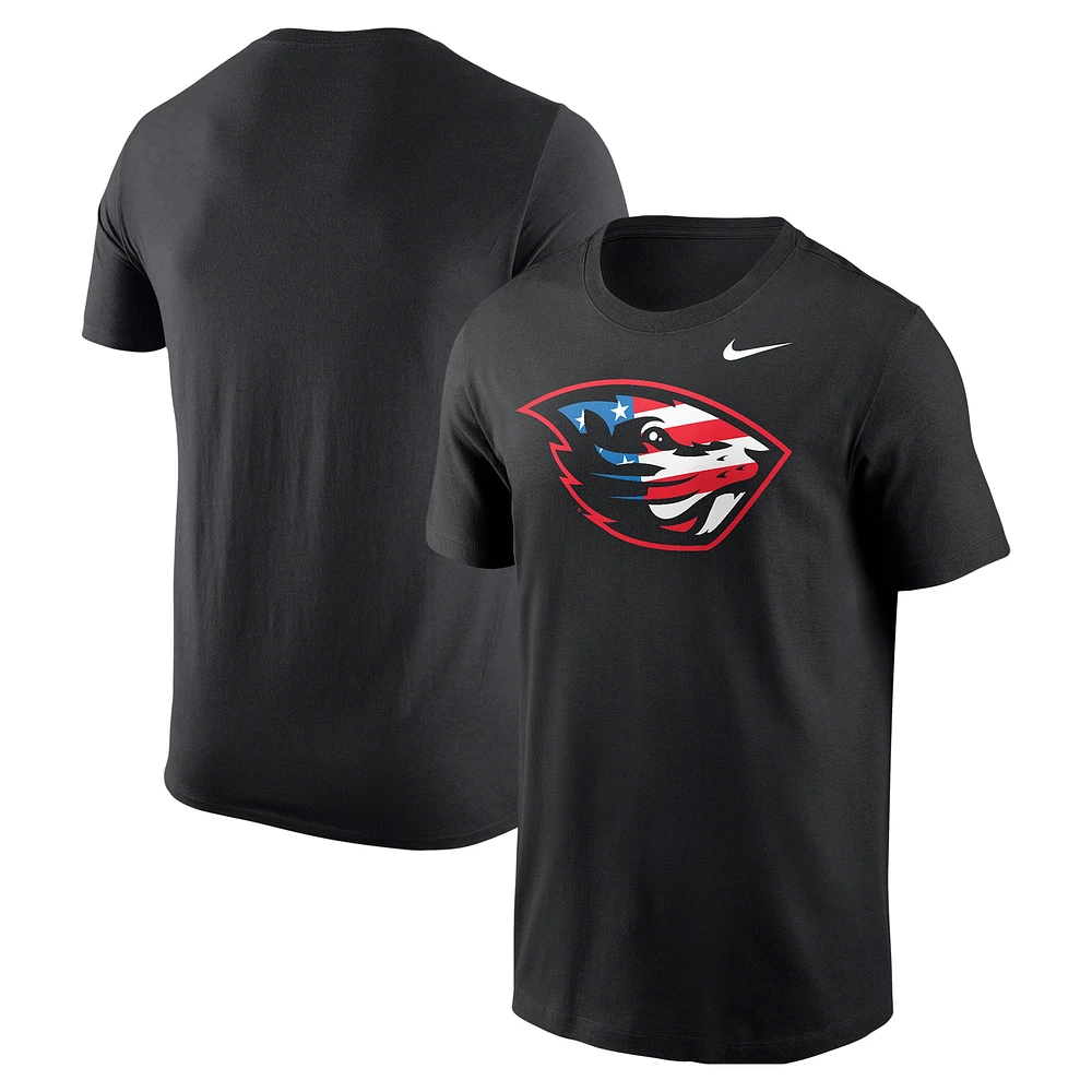 T-shirt Nike noir avec logo des Beavers de l'Oregon State pour homme