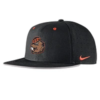 Men's Nike Black Oregon State Beavers  On-Field Baseball Performance Fitted Hat