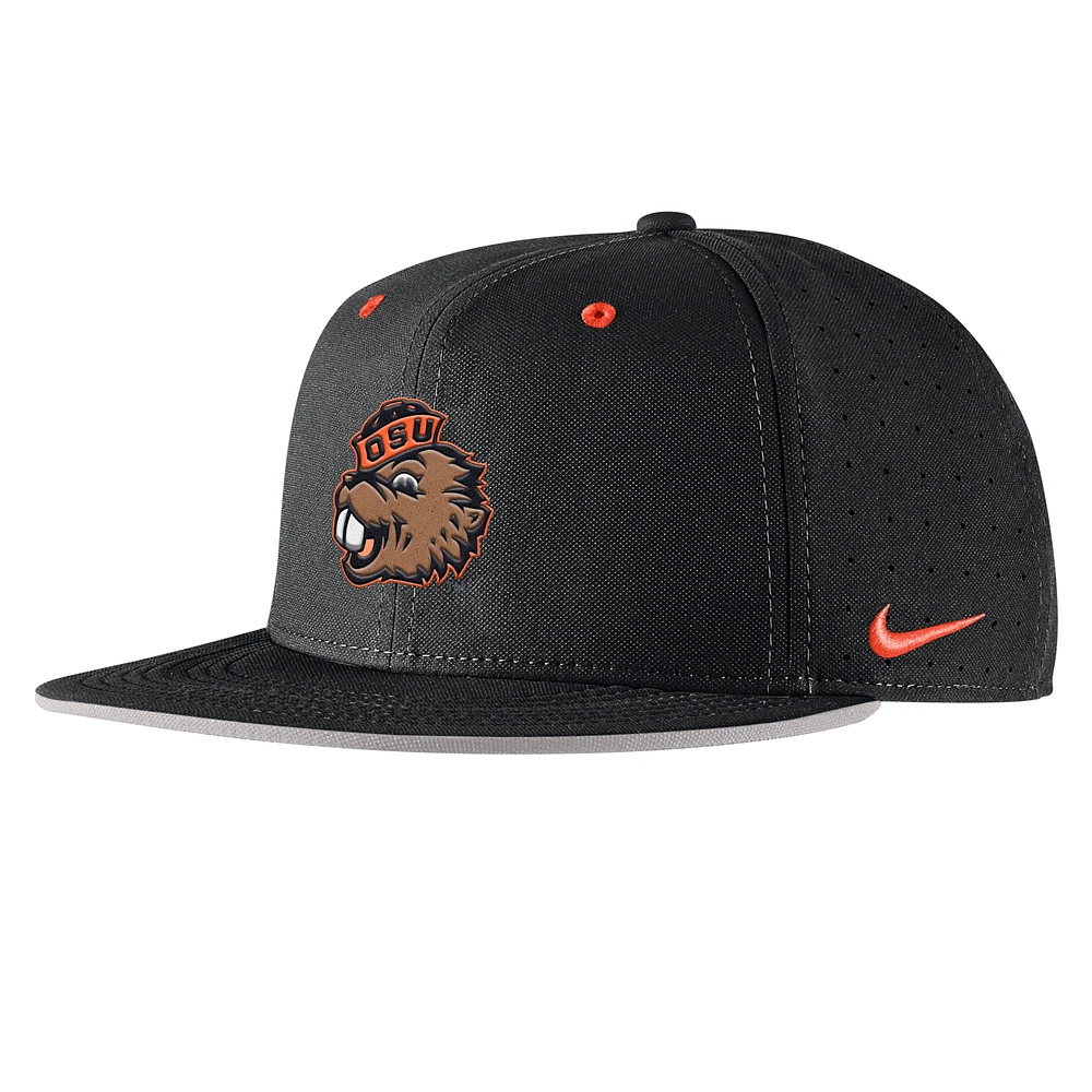 Men's Nike Black Oregon State Beavers On-Field Baseball Performance Fitted Hat