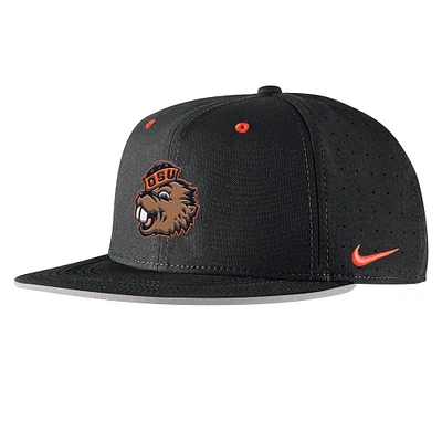 Men's Nike Black Oregon State Beavers  On-Field Baseball Performance Fitted Hat
