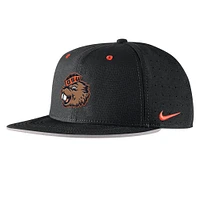 Men's Nike Black Oregon State Beavers  On-Field Baseball Performance Fitted Hat