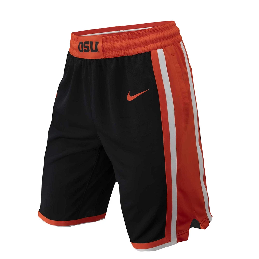 Short de basket-ball performance Nike pour hommes, noir, Oregon State Beavers Replica