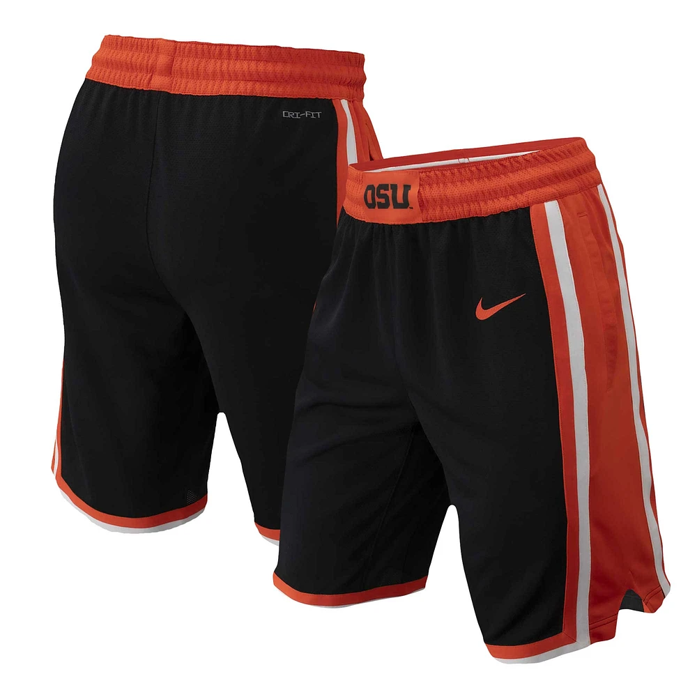 Short de basket-ball performance Nike pour hommes, noir, Oregon State Beavers Replica