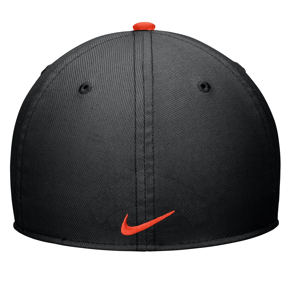 Men's Nike Black Oregon State Beavers Rise Performance Flex Hat