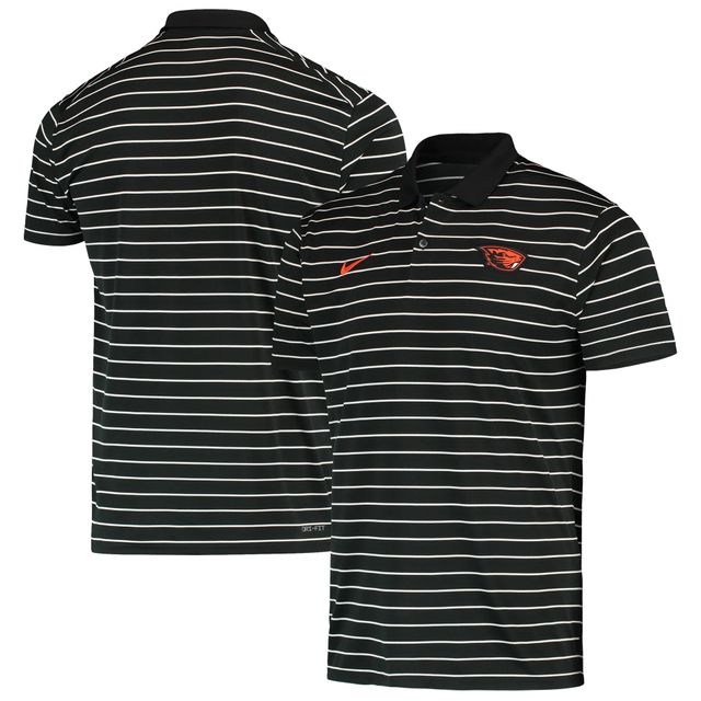 Polo pour entraîneurs Nike Oregon State Beavers Victory Stripe Performance 2022 Noir