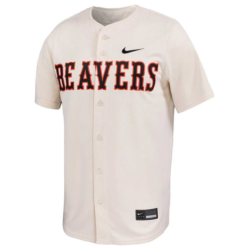 Men's Nike Natural Oregon State Beavers Limited Baseball Jersey