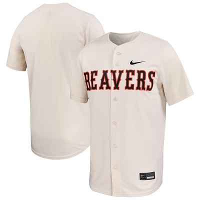 Men's Nike Natural Oregon State Beavers Limited Baseball Jersey