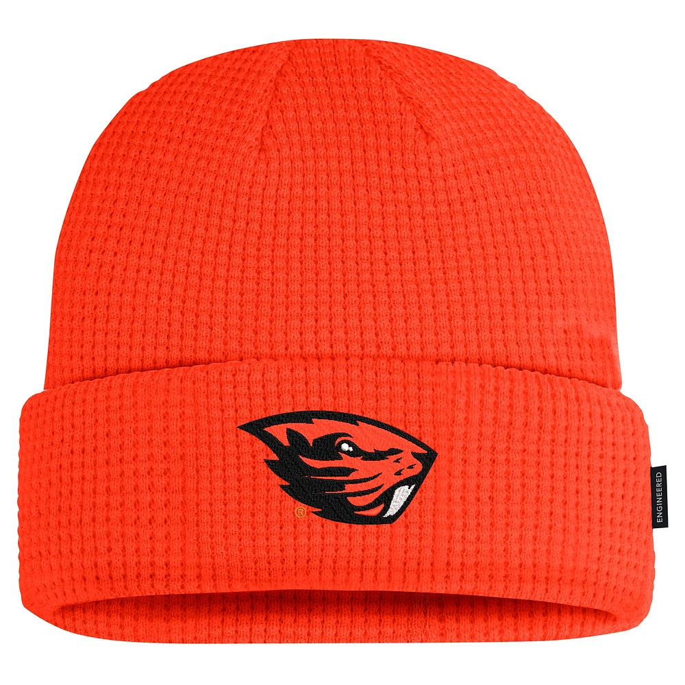 Bonnet tricoté à revers Nike Orange Oregon State Beavers 2024 Sideline Terra pour homme