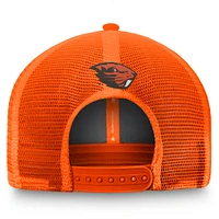 Men's Top of the World Black/Orange Oregon State Beavers Origin Trucker Adjustable Hat
