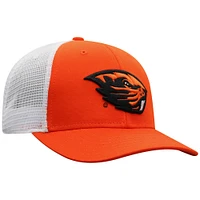 Men's Top of the World  Orange/White Oregon State Beavers Victory Baseline Adjustable Trucker Hat