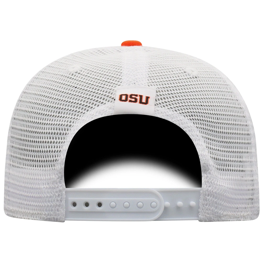 Men's Top of the World  Orange/White Oregon State Beavers Victory Baseline Adjustable Trucker Hat