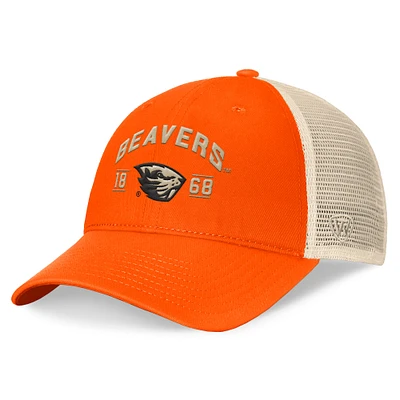 Casquette réglable Top of the World pour hommes, orange, Oregon State Beavers Heritage Waylon Trucker
