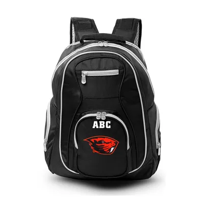 Oregon State Beavers MOJO Personalized Premium Color Trim Backpack - Black