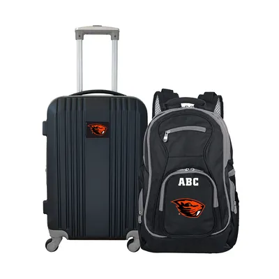 Oregon State Beavers MOJO Personalized Premium 2-Piece Backpack & Carry-On Set