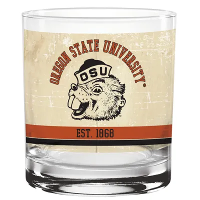 Castors de l'état de l'Oregon 14oz. Verre à pinte rétro Vintage Rocks