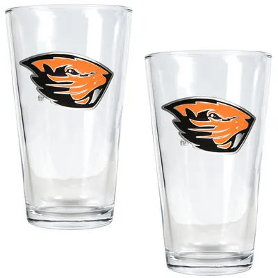 Oregon State Beavers 16oz. Pint Glass Set