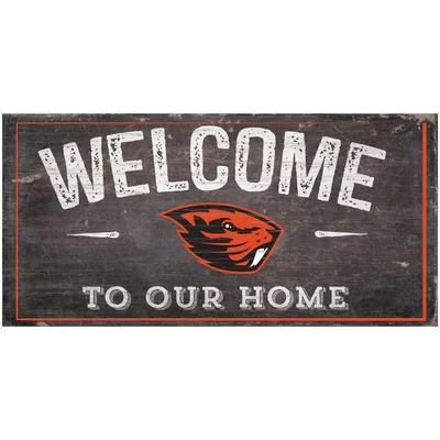 Oregon State Beavers 6" x 12" Welcome To Our Home Sign