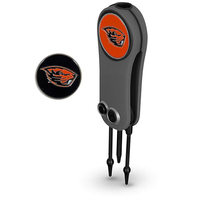 Oregon State Beavers Switchblade Outil de réparation et deux marqueurs de balle