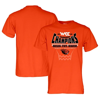 Unisex Blue 84  Orange Oregon State Beavers 2025 WCC Women's Basketball Conference Tournament Champions T-Shirt