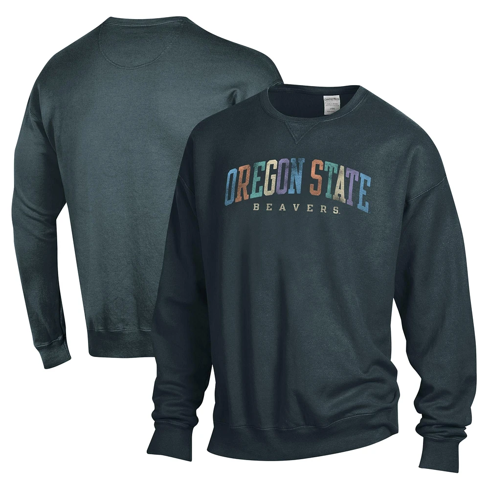 Sweat-shirt surdimensionné unisexe ComfortWash gris Oregon State Beavers