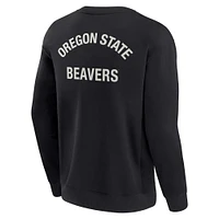 Unisex Fanatics Black Oregon State Beavers Super Soft Pullover Crew Sweatshirt