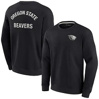 Unisex Fanatics Black Oregon State Beavers Super Soft Pullover Crew Sweatshirt