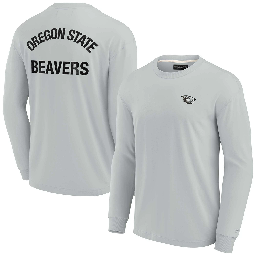 Unisex Fanatics Gray Oregon State Beavers Elements Super Soft Long Sleeve T-Shirt