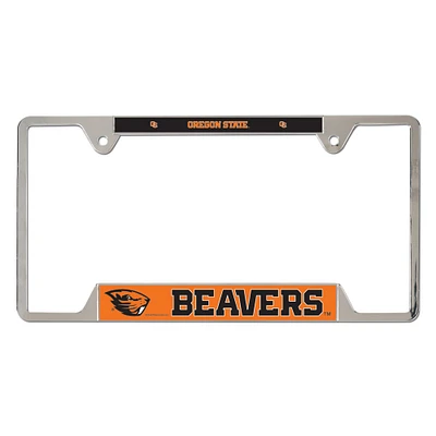 Cadre de plaque d'immatriculation en métal chromé WinCraft Oregon State Beavers