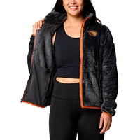 Women's Columbia  Black Oregon State Beavers Fireside II Sherpa Full-Zip Jacket