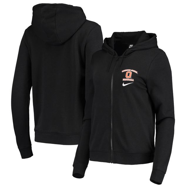 Sweat à capuche entièrement zippé Nike Oregon State Beavers Varsity Fleece pour femme, noir