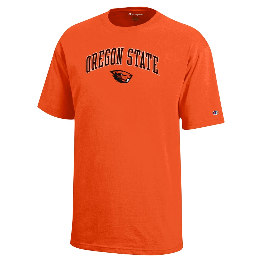 Youth Champion Orange Oregon State Beavers Arch Over Logo T-Shirt