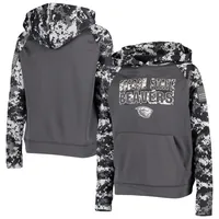 Youth Colosseum Charcoal Louisville Cardinals OHT Military Appreciation  Digital Camo Raglan Pullover Hoodie