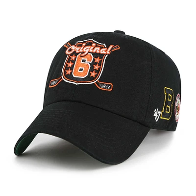 Men's '47 Black Original 6 Cross Sticks Clean Up Adjustable Hat