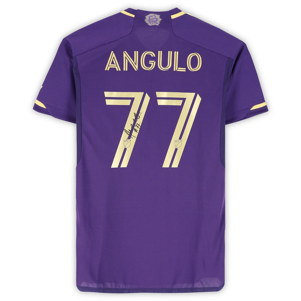 Ivan Angulo Orlando City SC Autographed Match-Used #77 Purple adidas Jersey from the 2024 MLS Season - Size S