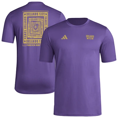 T-shirt cache-cœur violet adidas Orlando City SC Local pour homme