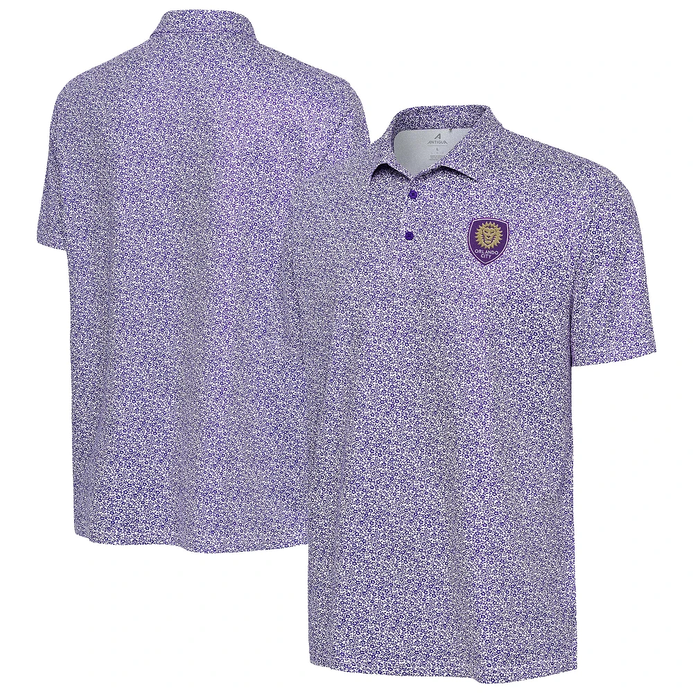 Polo à motifs d'Orlando City SC Field blanc Antigua pour homme
