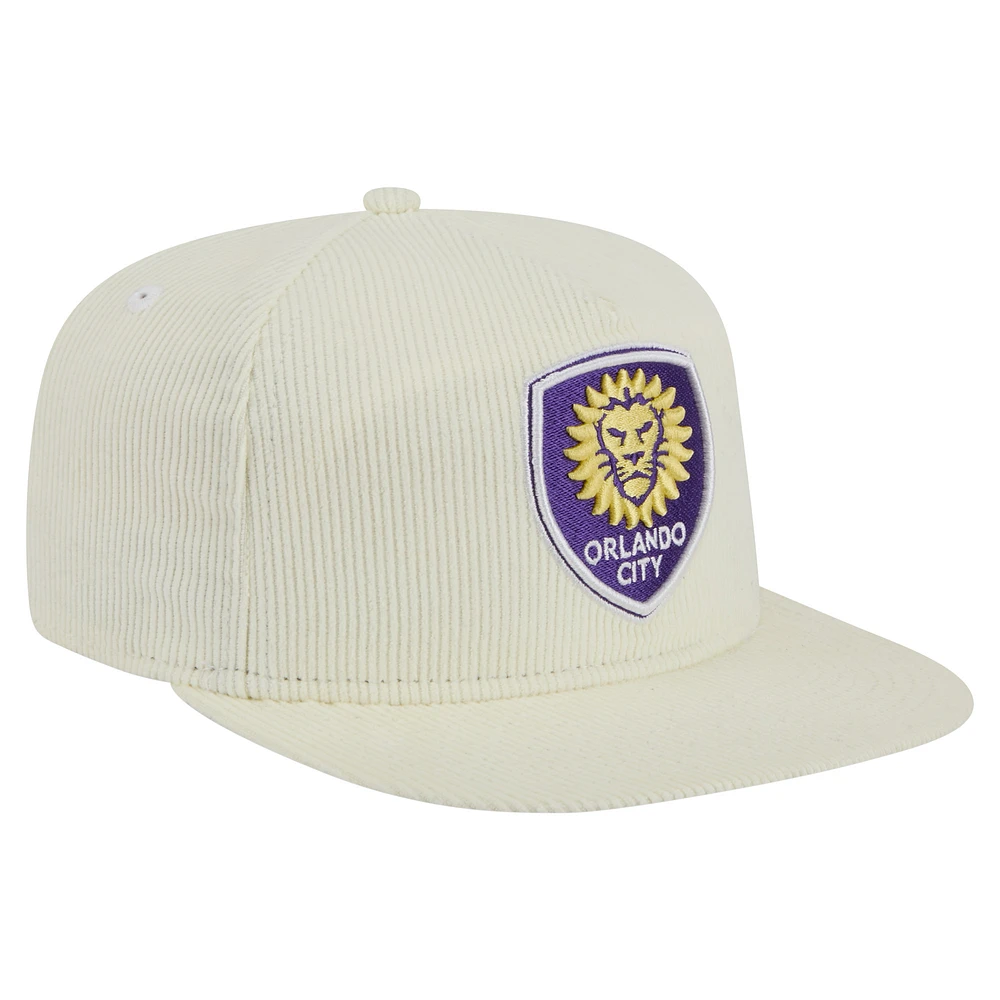 Men's New Era  Cream Orlando City SC 2025 Kickoff Snapback Golfer Hat