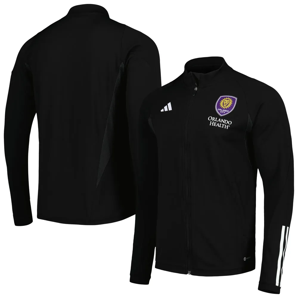 Haut d'entraînement à glissière intégrale Orlando City SC 2023 On-Field AEROREADY adidas pour homme Noir