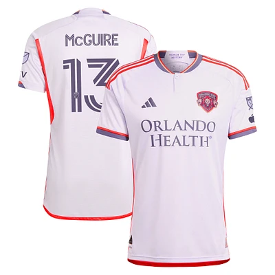 Maillot de joueur authentique Duncan McGuire Orlando City SC 2024 Legacy Kit adidas pour homme violet