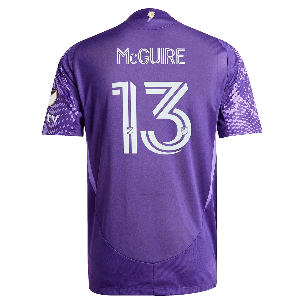Men's adidas Duncan McGuire Purple Orlando City SC 2025 Perfect Storm Authentic Player Jersey