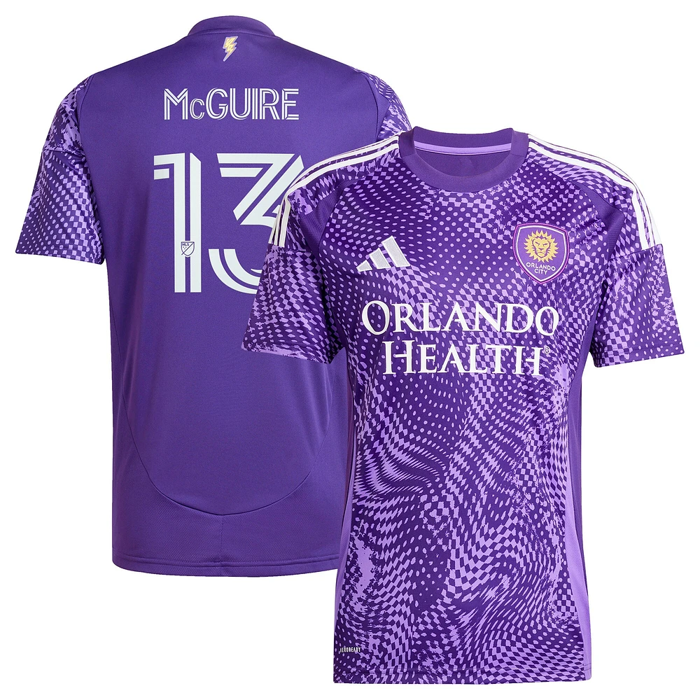 Men's adidas Duncan McGuire Purple Orlando City SC 2025 Perfect Storm Replica Player Jersey