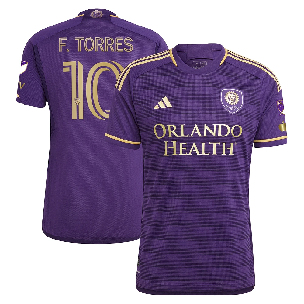 Maillot de joueur authentique adidas Facundo Torres violet Orlando City SC 2024 The Wall Kit pour homme