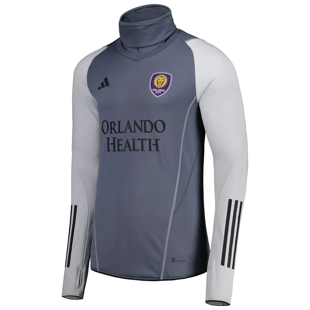 Men's adidas Gray Orlando City SC Warm Raglan COLD.RDY Top