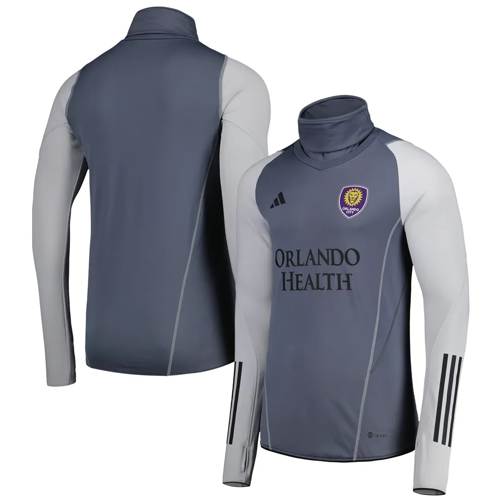 Men's adidas Gray Orlando City SC Warm Raglan COLD.RDY Top