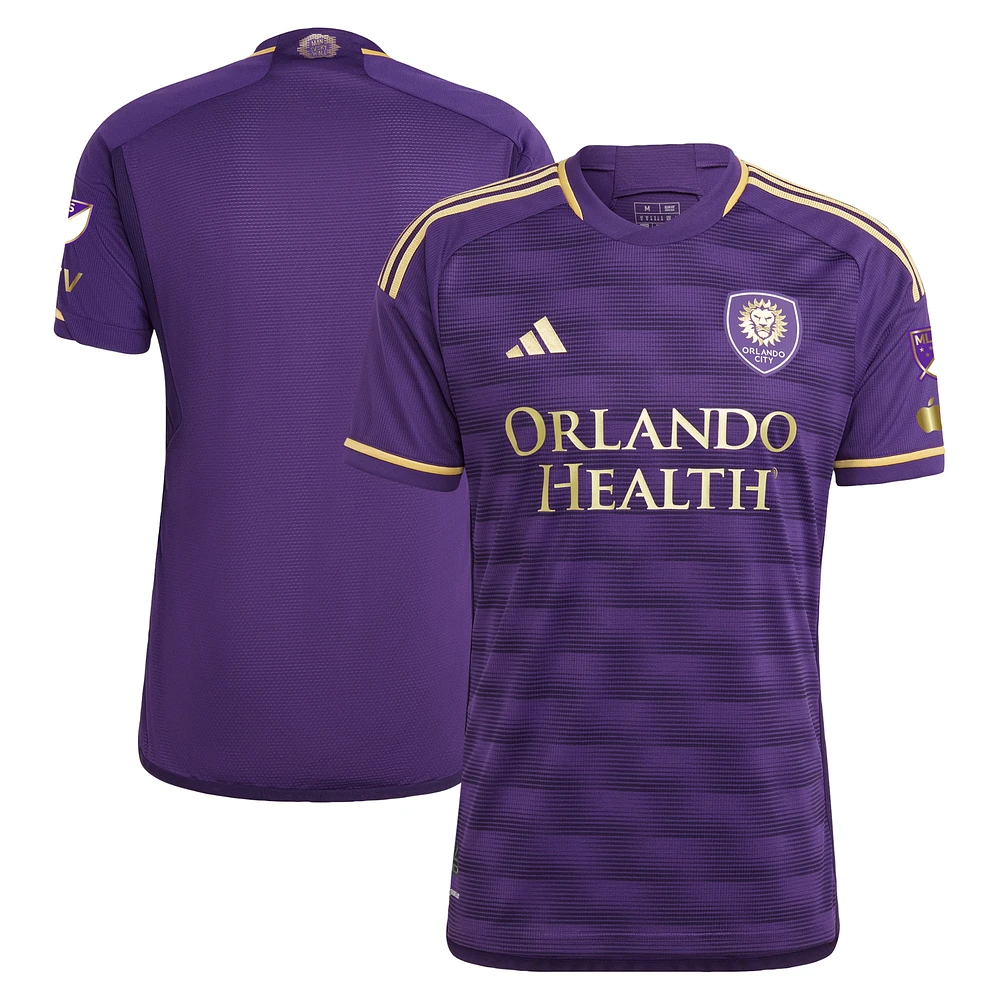 Men's adidas Purple Orlando City SC 2023 The Wall Kit Authentic Jersey