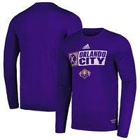 T-shirt à manches longues adidas violet Orlando City SC 2024 Jersey Hook AEROREADY pour homme