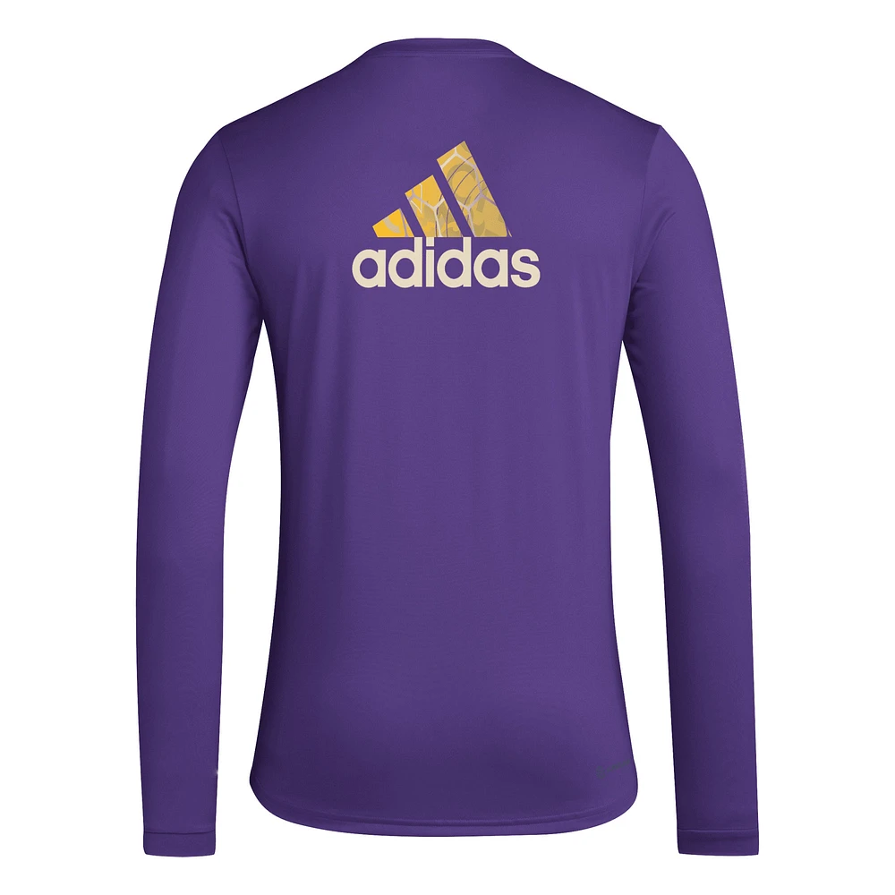 Men's adidas Purple Orlando City SC Local Pop AEROREADY Long Sleeve T-Shirt