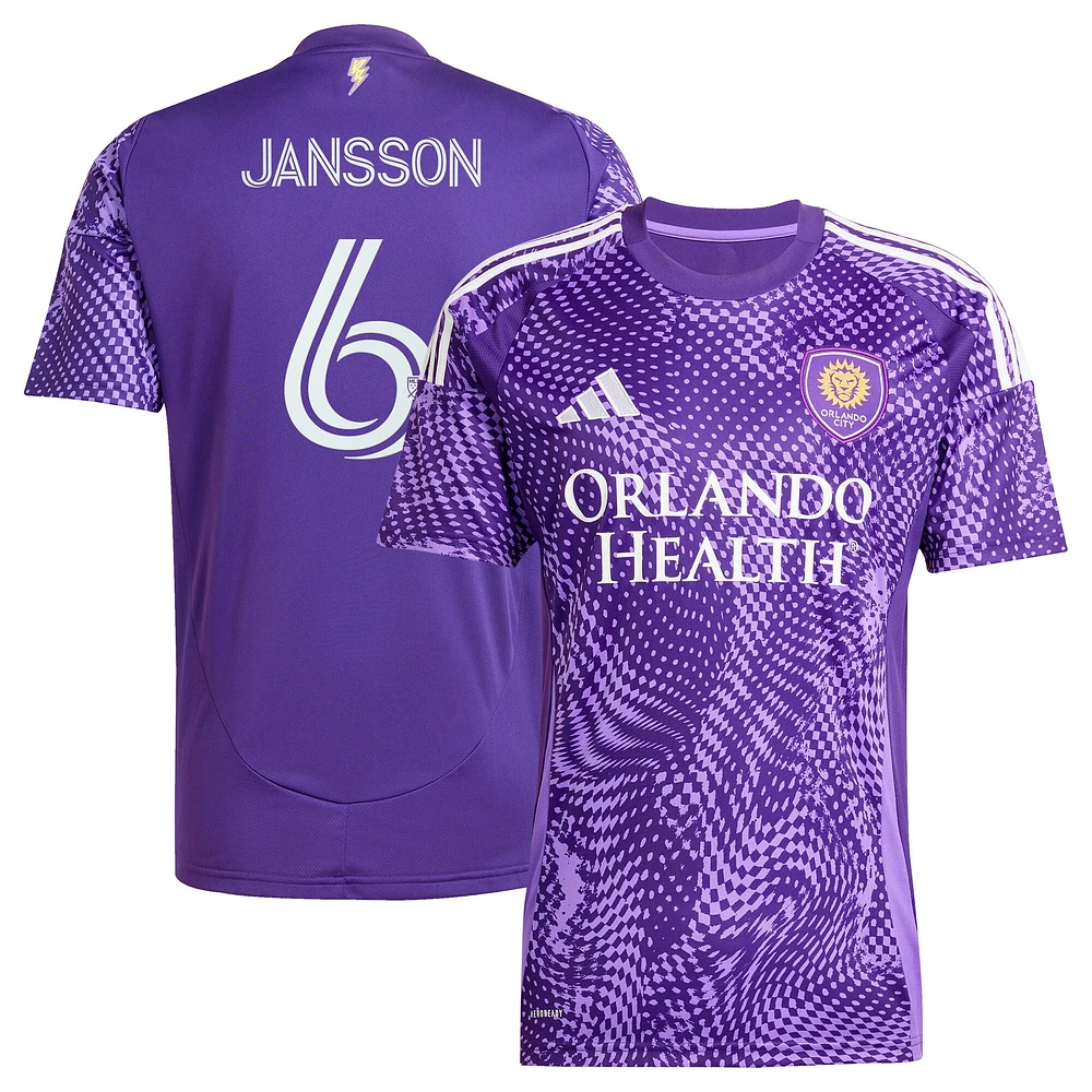 Men's adidas Robin Jansson Purple Orlando City SC 2025 Perfect Storm Replica Player Jersey