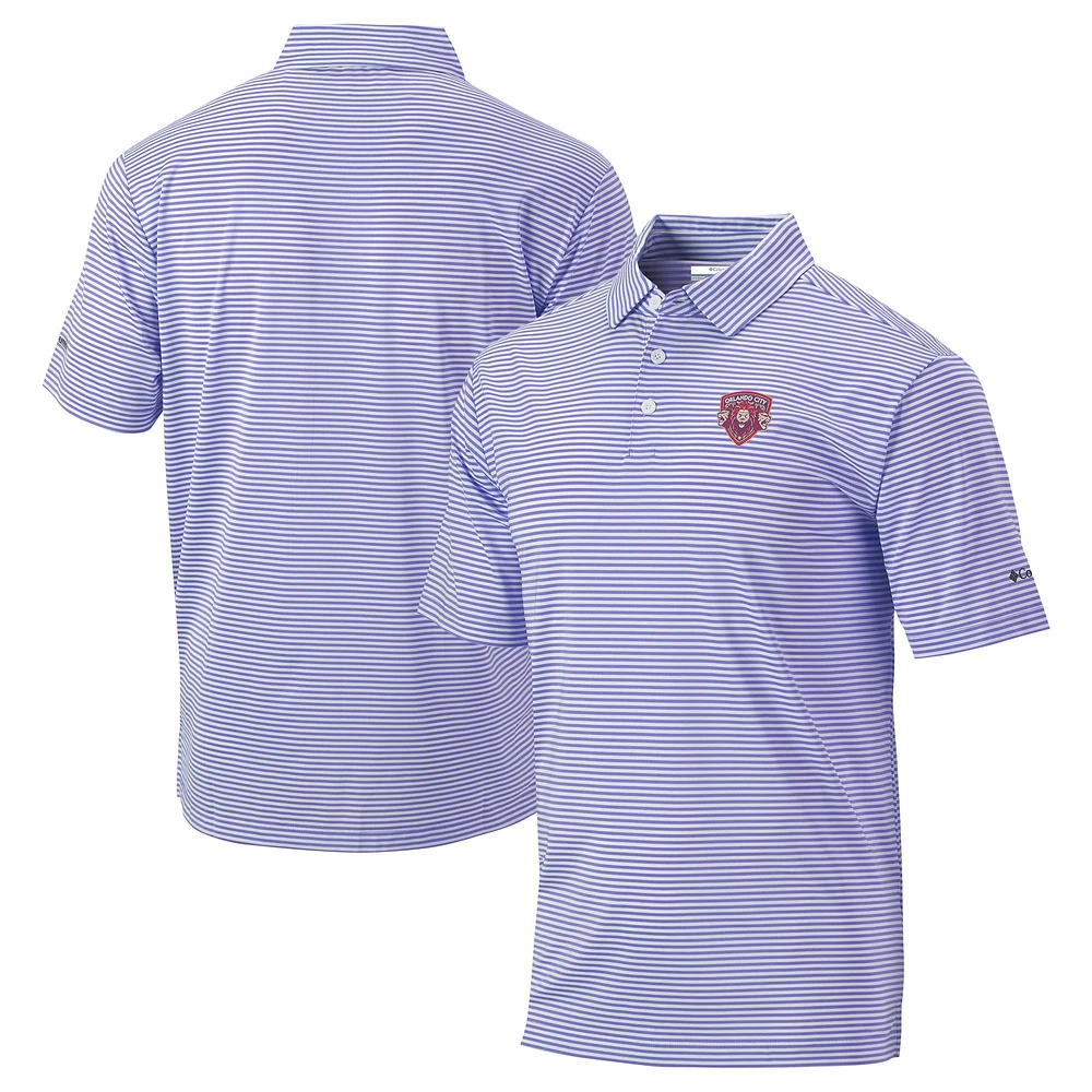 Men's Columbia  Purple Orlando City SC Omni-Wick Club Invite Polo